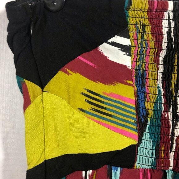 Silence + Noise Ikat Multicolored Strapless Dress - Picture 8 of 14